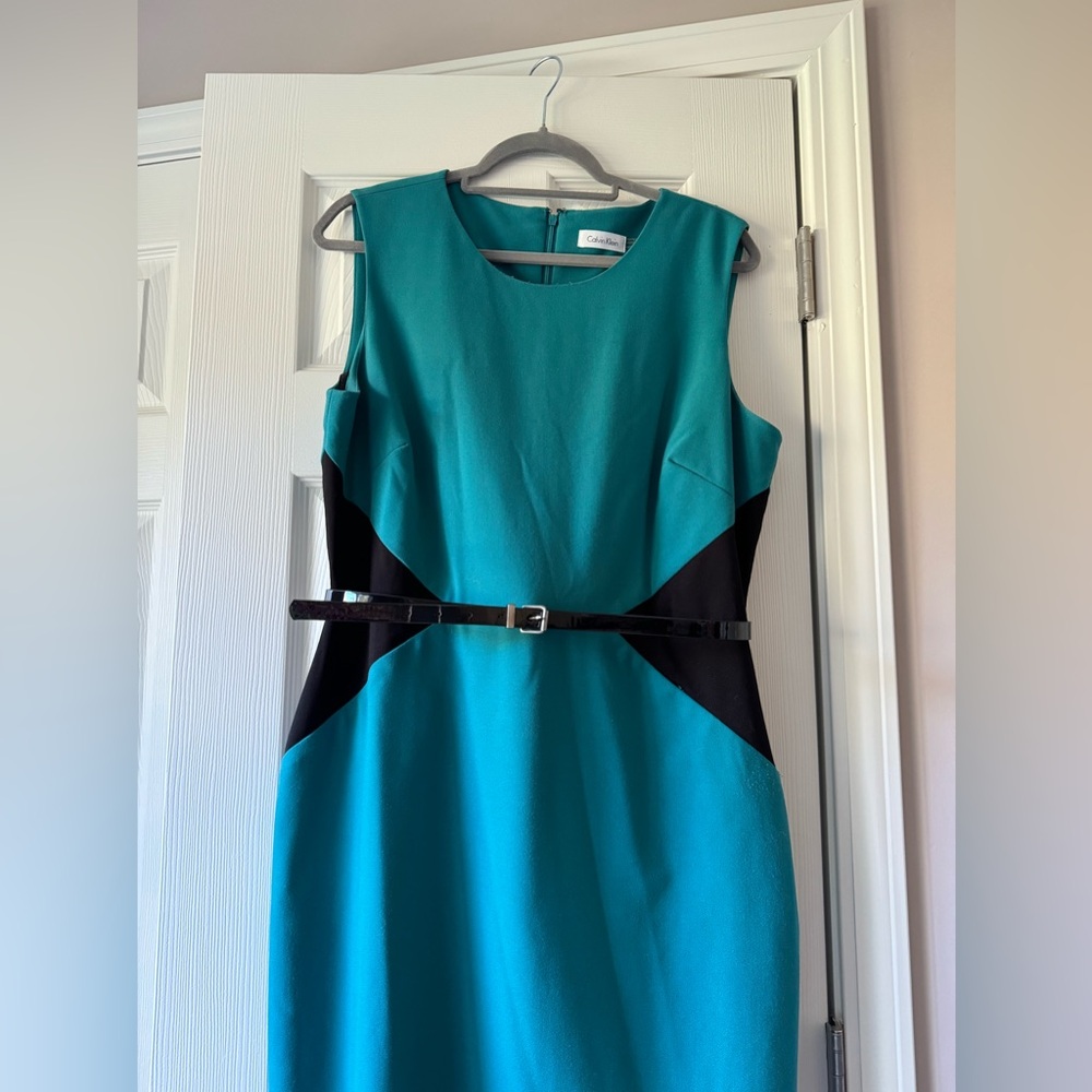 Calvin Klein size -14 green dress